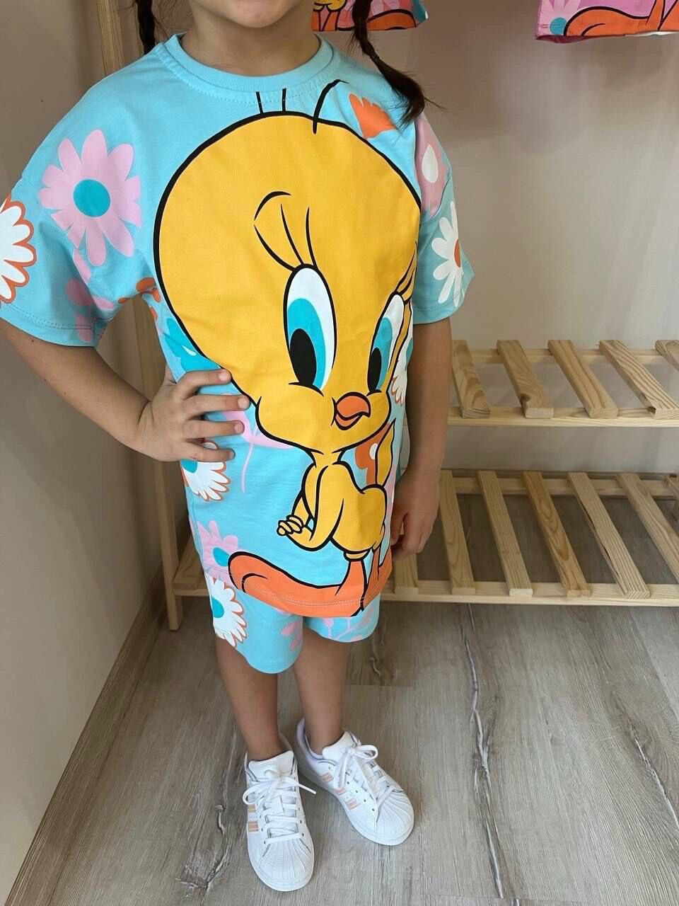 Çiçekli  Daisy Şortlu Takım