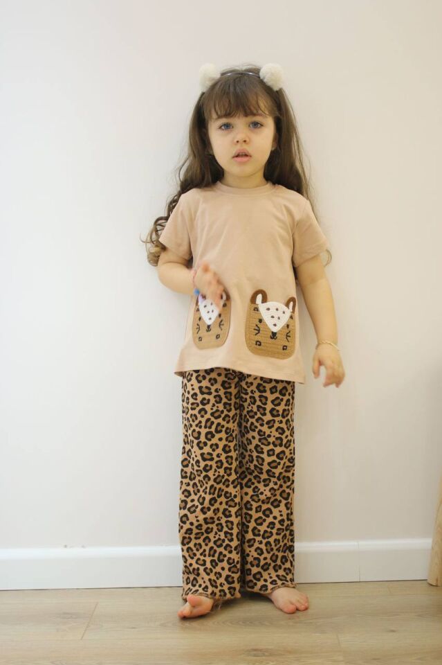 Leopar Desenli Taytlı Takım