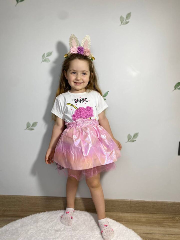 Şeker Pembe Tütü Etekli Takım