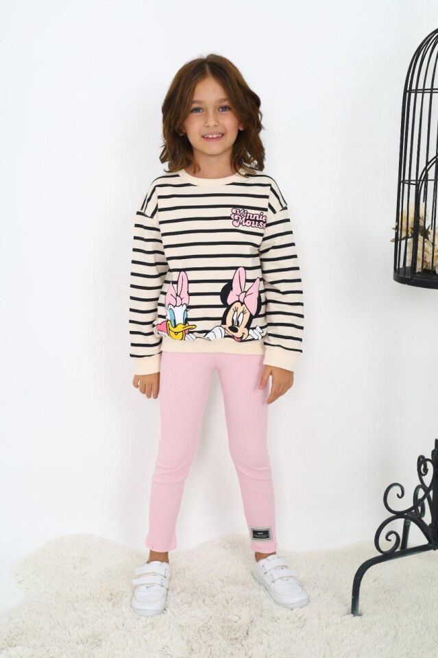 Kız Çocuk Mickey Mouse Desenli Takım