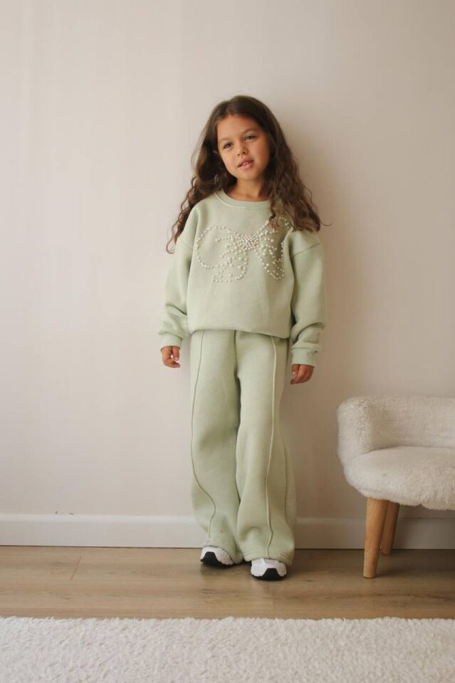 Boncuk Desenli Alt Üst Takım