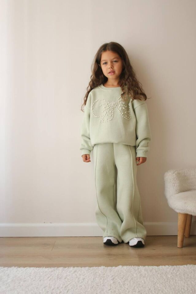 Boncuk Desenli Alt Üst Takım